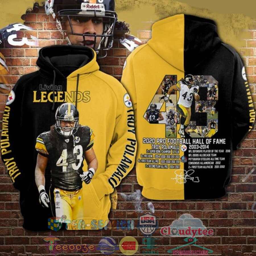 Nfl Pittsburgh Steelers Troy Polamalu 43 Hoodie 3D Nfl Pittsburgh Steelers Troy Polamalu 43 Hoodie 3D