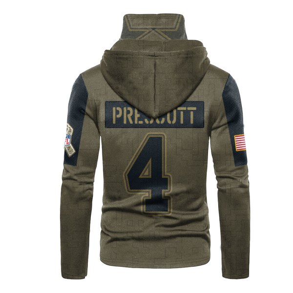 Nfl Prescott 4 Dallas Cowboys 3D Hoodie Mask Nfl Prescott 4 Dallas Cowboys 3D Hoodie Mask
