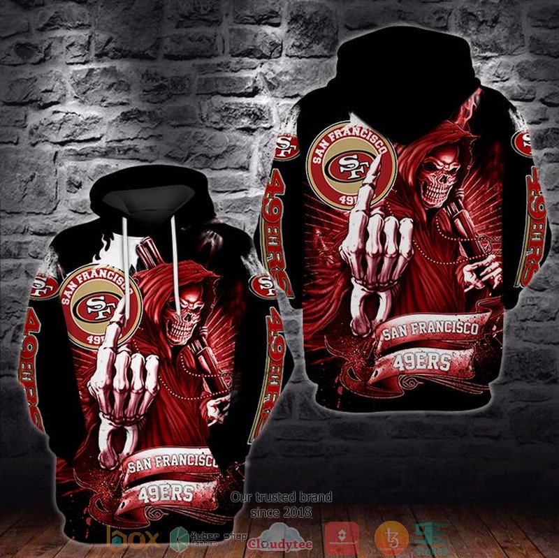 Nfl San Francisco 49Ers Death God 3D Hoodie Nfl San Francisco 49Ers Death God 3D Hoodie