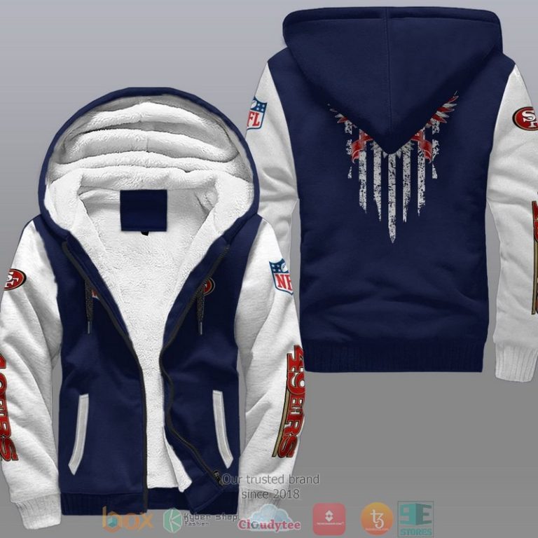 Nfl-San-Francisco-49Ers-Eagle-American-Flag-Fleece-Hoodie-3