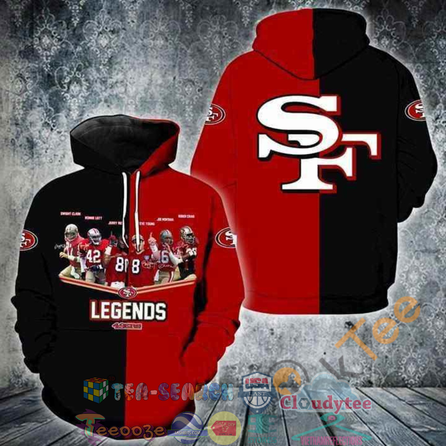 Nfl San Francisco 49Ers Legends Players Signed Hoodie 3D Nfl San Francisco 49Ers Legends Players Signed Hoodie 3D