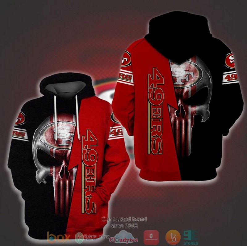 Nfl San Francisco 49Ers Punisher Skull 3D Hoodie Nfl San Francisco 49Ers Punisher Skull 3D Hoodie