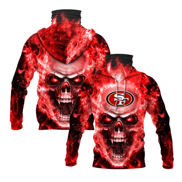 Nfl-San-Francisco-49Ers-Red-Flameskull-3D-Hoodie-Mask-1