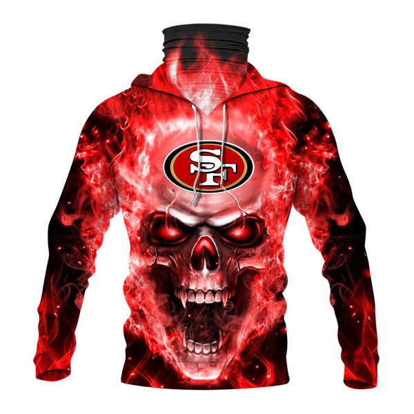 Nfl-San-Francisco-49Ers-Red-Flameskull-3D-Hoodie-Mask-2