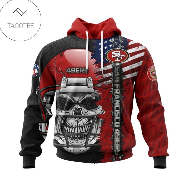 Nfl-San-Francisco-49Ers-Skull-With-Helmets-2022-Hoodie-1