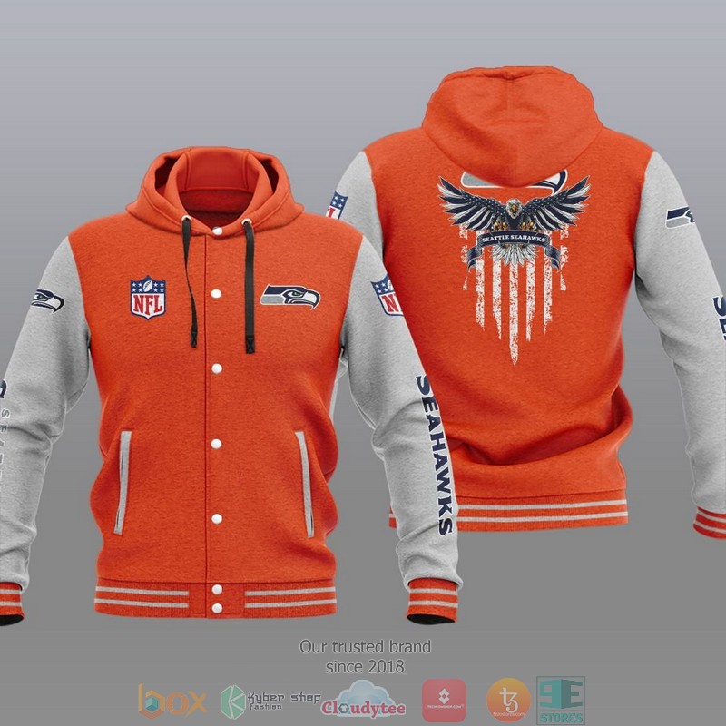 Nfl Seattle Seahawks Eagle American Flag Baseball Jacket Hoodie Nfl Seattle Seahawks Eagle American Flag Baseball Jacket Hoodie