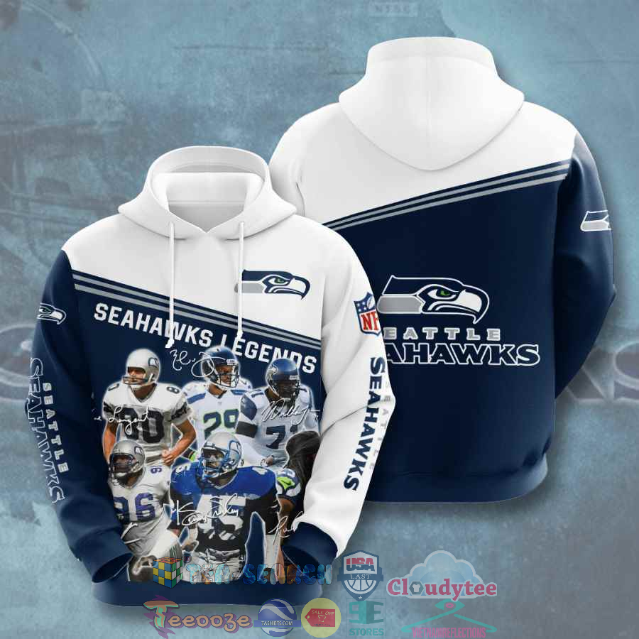 Nfl Seattle Seahawks Legends Signatures Hoodie 3D Nfl Seattle Seahawks Legends Signatures Hoodie 3D