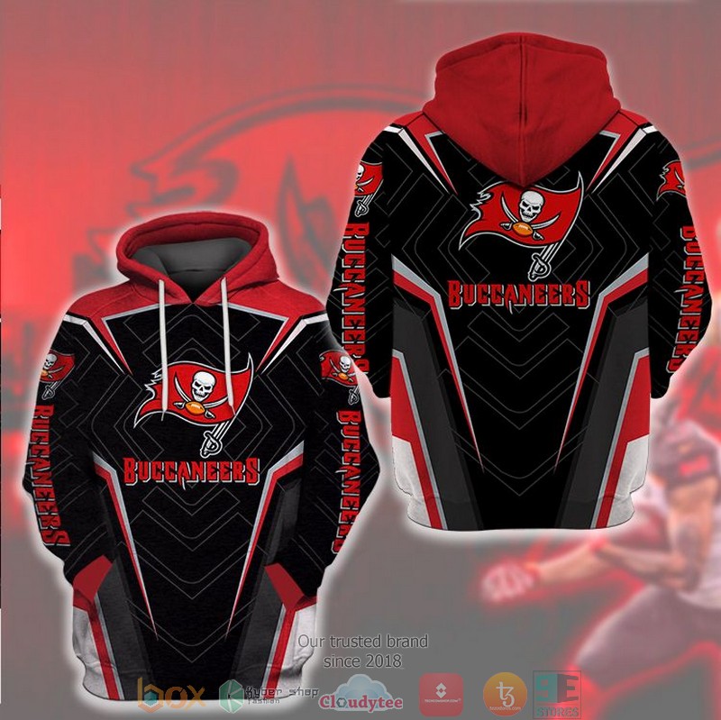 Nfl Tampa Bay Buccaneers Black Red 3D Hoodie Nfl Tampa Bay Buccaneers Black Red 3D Hoodie