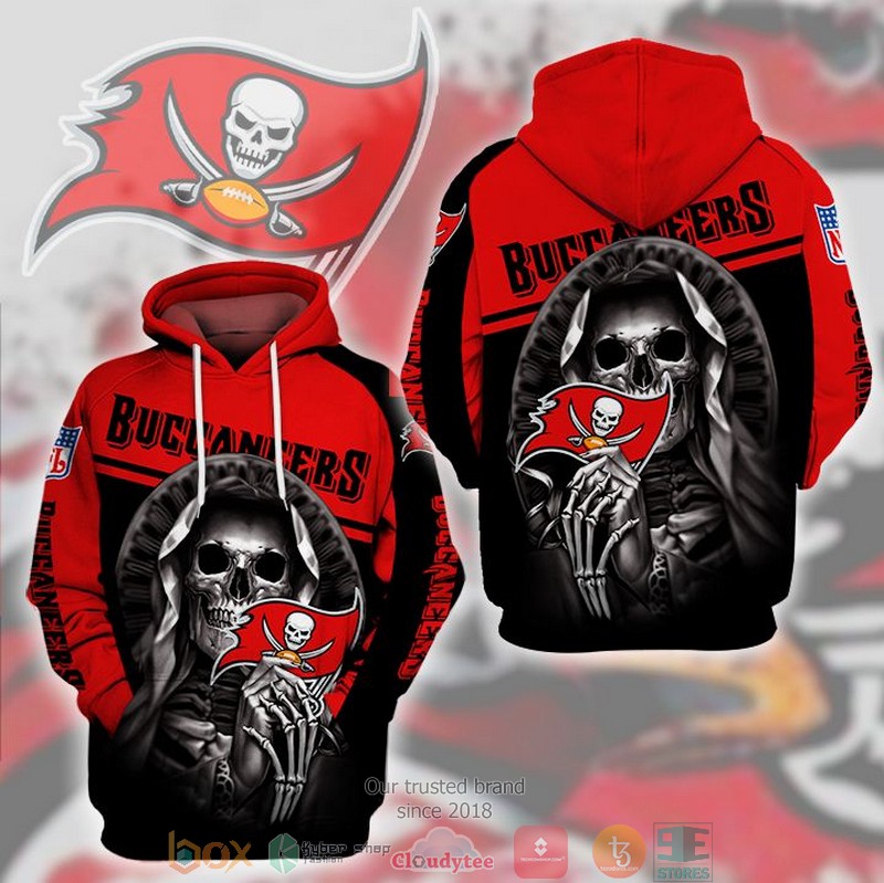 Nfl Tampa Bay Buccaneers Death God Red Black 3D Hoodie Nfl Tampa Bay Buccaneers Death God Red Black 3D Hoodie