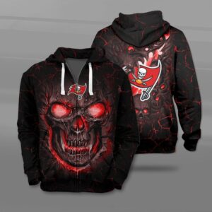 Nfl Tampa Bay Buccaneers Fire Skull Lava 3D Shirt