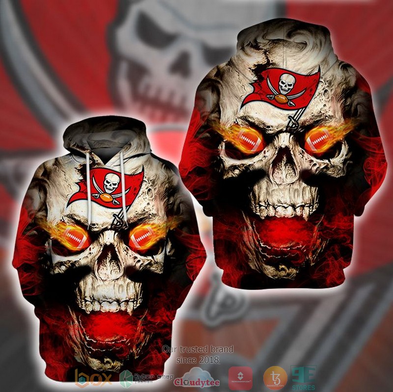 Nfl Tampa Bay Buccaneers Flame Skull Red 3D Hoodie Nfl Tampa Bay Buccaneers Flame Skull Red 3D Hoodie