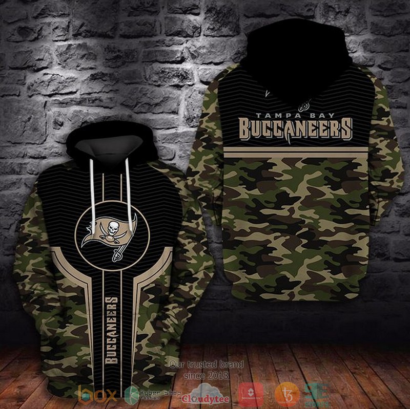 Nfl Tampa Bay Buccaneers Logo Black Green Camo 3D Hoodie Nfl Tampa Bay Buccaneers Logo Black Green Camo 3D Hoodie