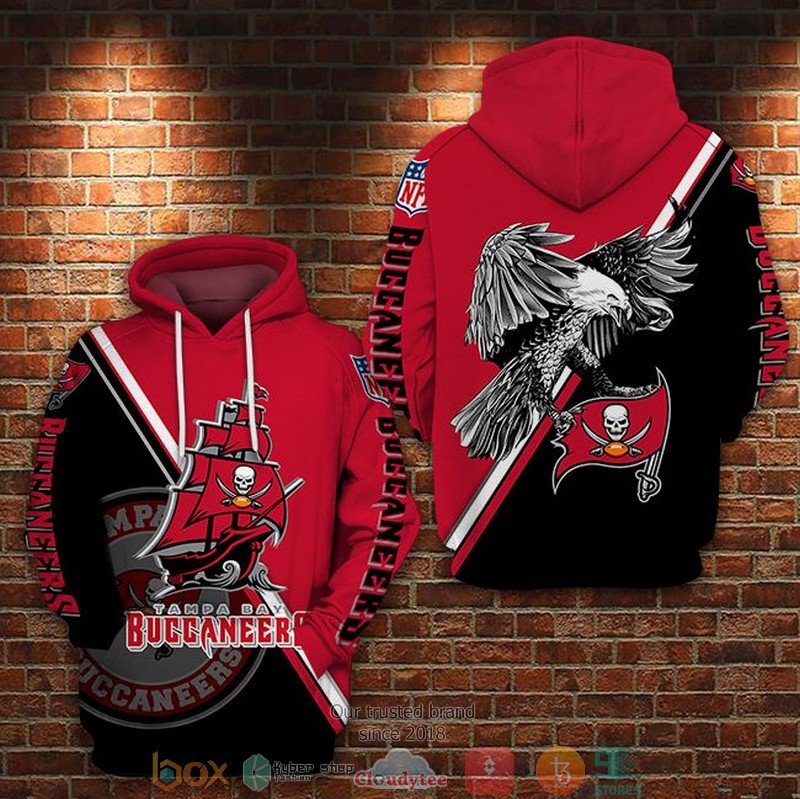 Nfl Tampa Bay Buccaneers Logo Eagle Red Yellow 3D Hoodie Nfl Tampa Bay Buccaneers Logo Eagle Red Yellow 3D Hoodie