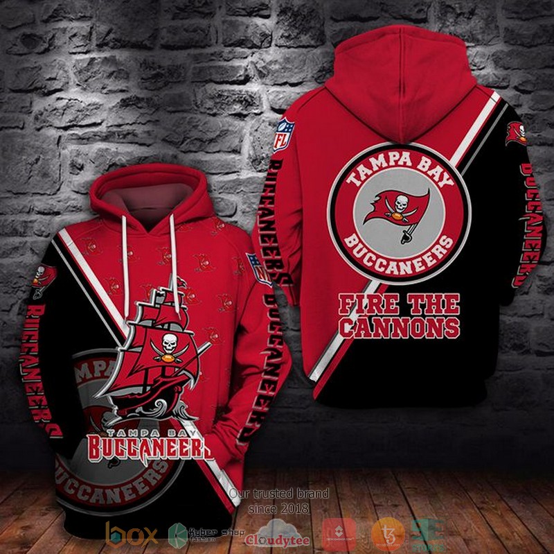 Nfl Tampa Bay Buccaneers Logo Fire The Cannons 3D Hoodie Nfl Tampa Bay Buccaneers Logo Fire The Cannons 3D Hoodie