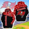 Nfl Tampa Bay Buccaneers Red Camo 3D Hoodie