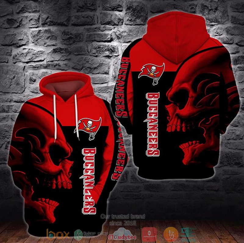 Nfl Tampa Bay Buccaneers Skull 3D Hoodie Nfl Tampa Bay Buccaneers Skull 3D Hoodie