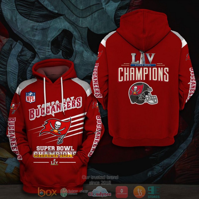 Nfl Tampa Bay Buccaneers Super Bowl Liv Champions 3D Hoodie Nfl Tampa Bay Buccaneers Super Bowl Liv Champions 3D Hoodie