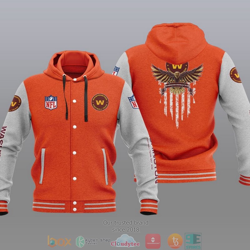 Nfl Washington Football Team Eagle American Flag Baseball Jacket Hoodie Nfl Washington Football Team Eagle American Flag Baseball Jacket Hoodie