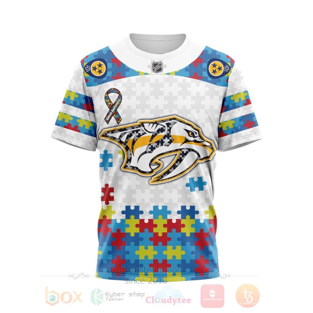Nhl Nashville Predators Autism Awareness Personalized 3D Hoodie Nhl Nashville Predators Autism Awareness Personalized 3D Hoodie