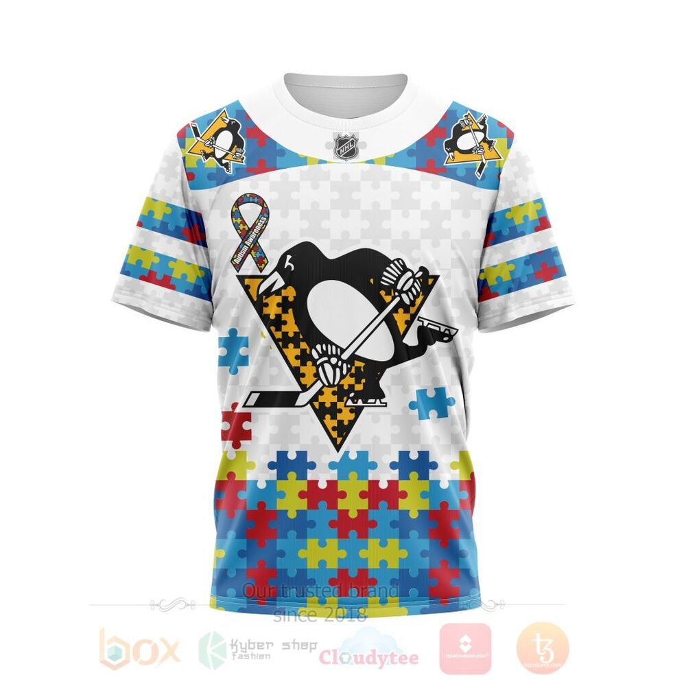 Nhl Pittsburgh Penguins Autism Awareness Personalized 3D Hoodie Nhl Pittsburgh Penguins Autism Awareness Personalized 3D Hoodie