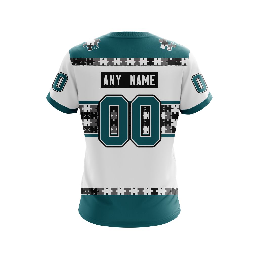 Nhl San Jose Sharks Autism Awareness Personalized 3D Hoodie Nhl San Jose Sharks Autism Awareness Personalized 3D Hoodie