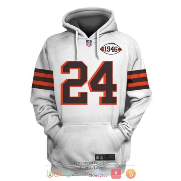 Nick-Chubb-24-Cleveland-Browns-Nfl-White-3D-Shirt-Hoodie-3