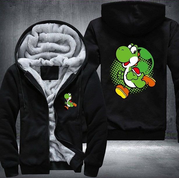 Nintendo Yoshi Mario Fleece Hoodie Jacket Nintendo Yoshi Mario Fleece Hoodie Jacket