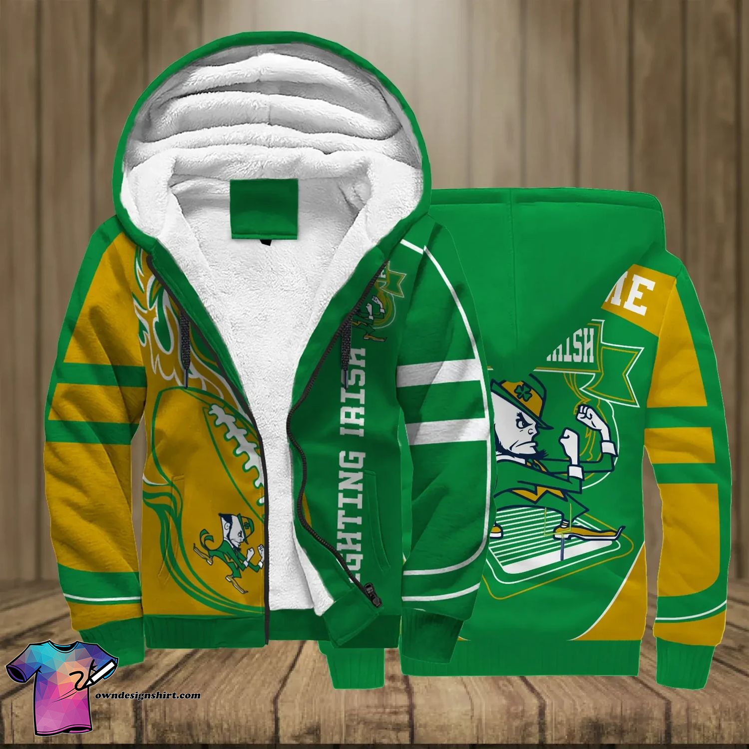 Notre Dame Fighting Irish Football Team Full Print Fleece Hoodie Notre Dame Fighting Irish Football Team Full Print Fleece Hoodie