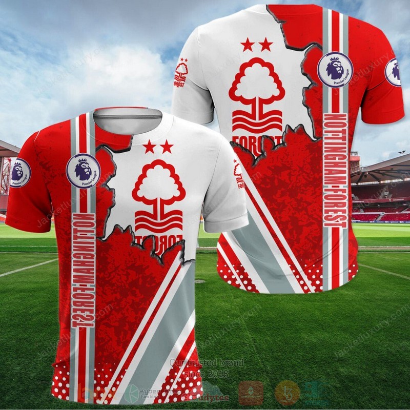 Nottingham Forest F.C White-Red 3D Hoodie Nottingham Forest F.C White-Red 3D Hoodie