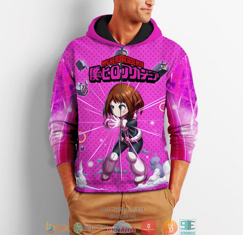 Ochako-Uraraka-My-Hero-Academia-Anime-3D-Hoodie-Zip-Hoodie-2