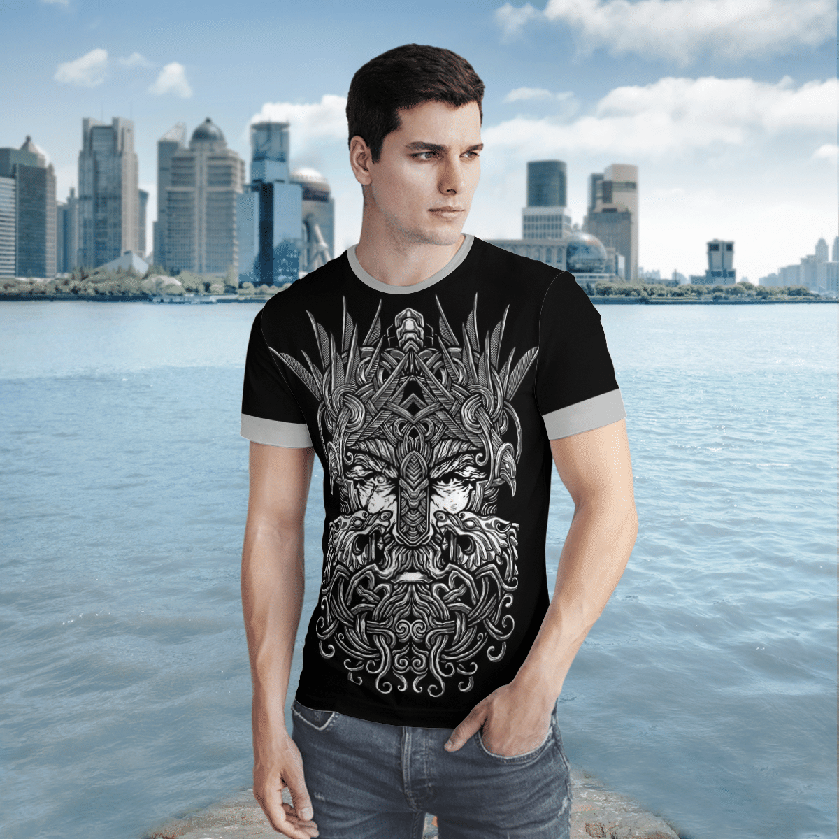 Odin Raven Ulfberht Swords 3D Shirt Odin Raven Ulfberht Swords 3D Shirt