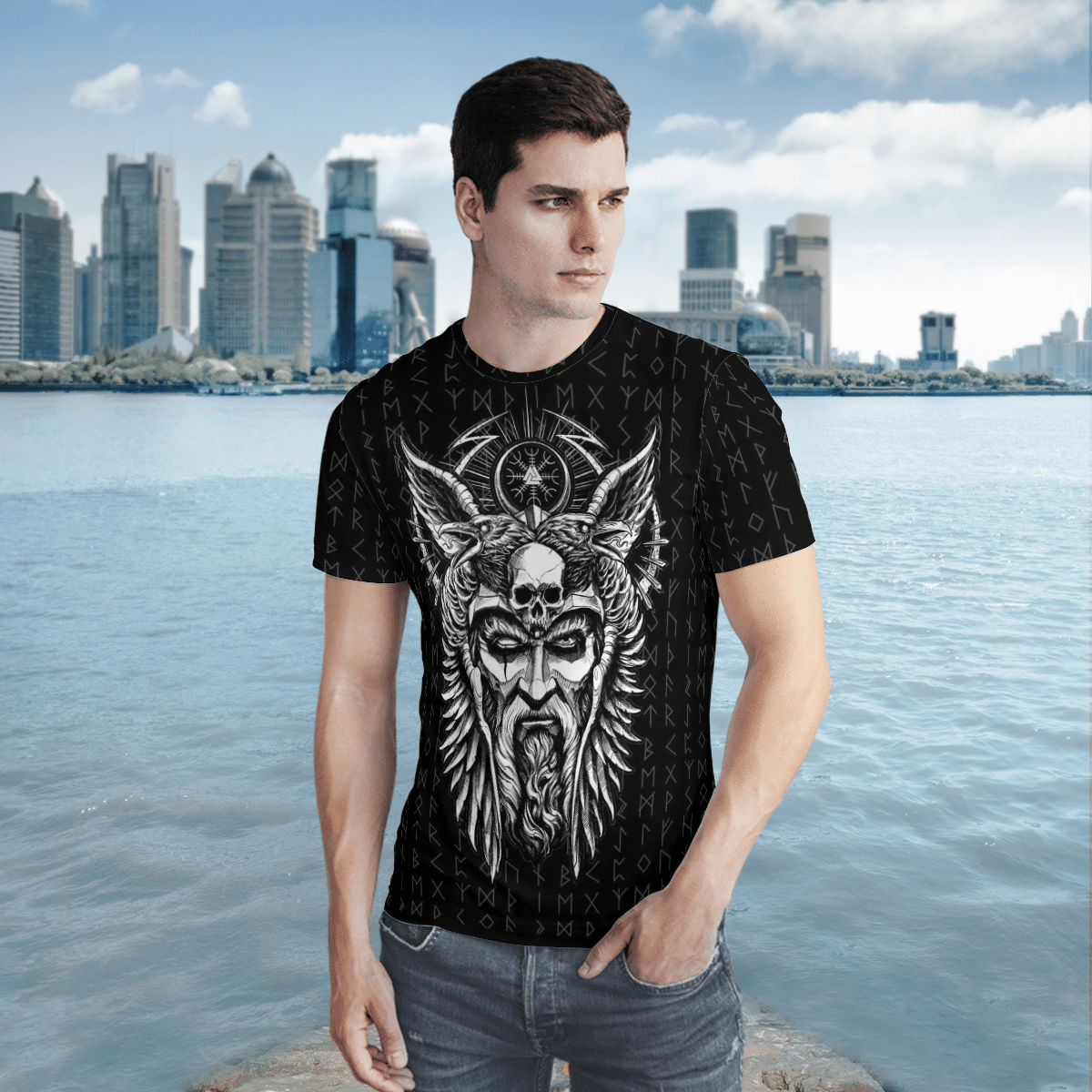 Odin Vegvisir Black 3D Shirt Odin Vegvisir Black 3D Shirt