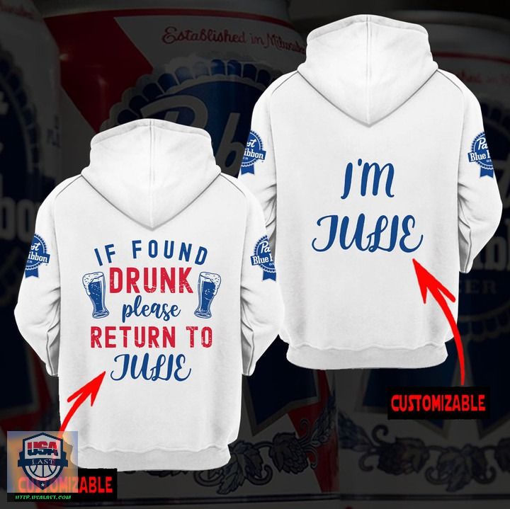 Pabst Blue Ribbon Couple Custom Name 3D Hoodie 02 Pabst Blue Ribbon Couple Custom Name 3D Hoodie 02