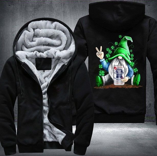 Pabst Blue Ribbon Nice Gnomes Fleece Hoodie Jacket Pabst Blue Ribbon Nice Gnomes Fleece Hoodie Jacket