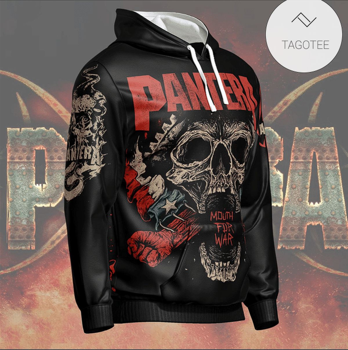 Pantera Skull Pantego Band Hoodie Pantera Skull Pantego Band Hoodie