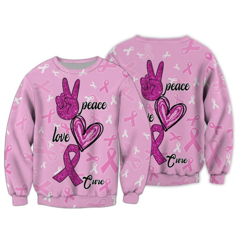 Peace-Love-Cure-Breast-Cancer-Awareness-3D-Shirt-Hoodie-Limited-Edition-2