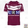 Personalise Nrl Manly Warringah Sea Eagles 2021 Home Jersey 3D Hoodie T-Shirt
