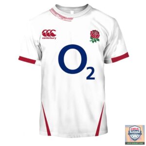 Personalize England Six Nations Championship 2020 Home Rugby Jersey 3D Shirt Hoodie