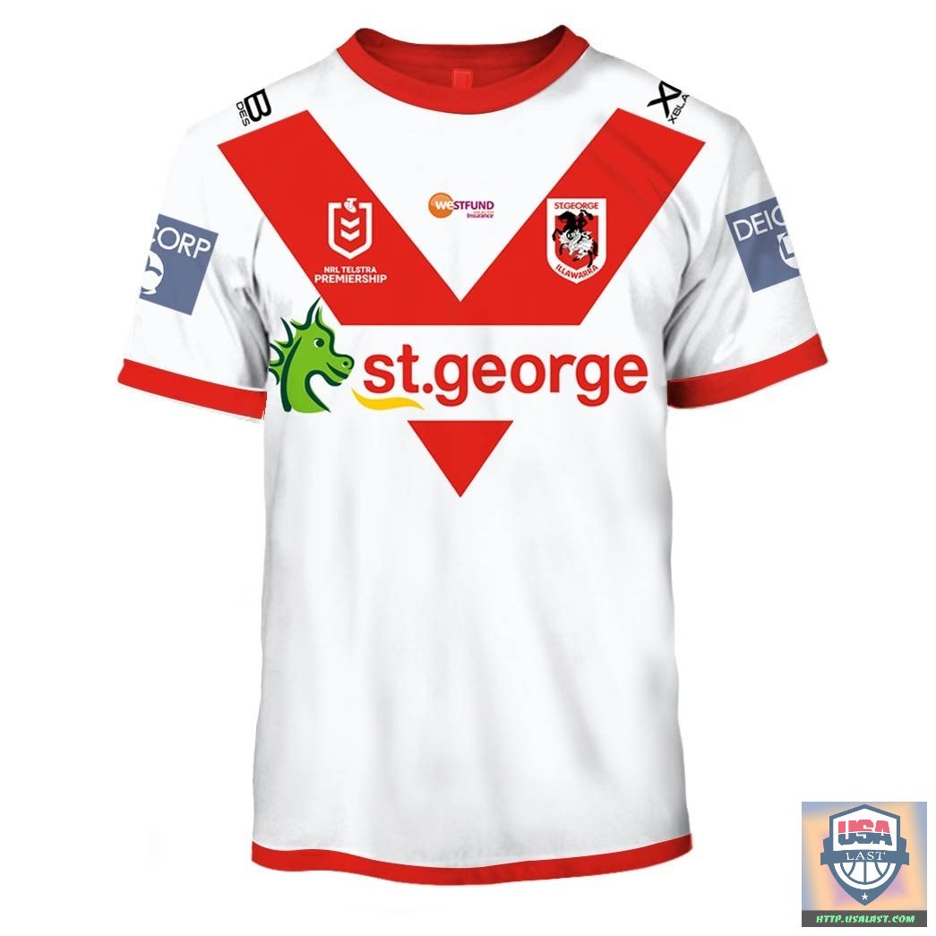 Personalize St. George Illawarra Dragons Nrl 2020 Home Jersey Hoodie Personalize St. George Illawarra Dragons Nrl 2020 Home Jersey Hoodie