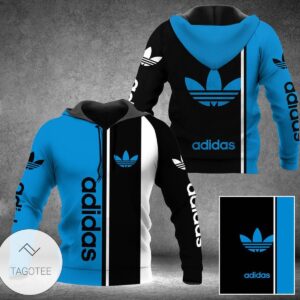 Personalized Adidas Mix Blue Black And White Hoodie