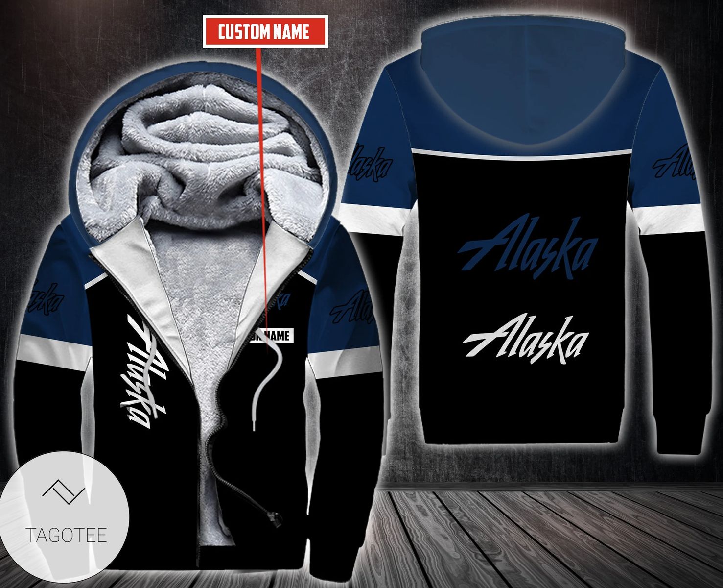 Personalized Alaska Airlines Fleece Hoodie Personalized Alaska Airlines Fleece Hoodie