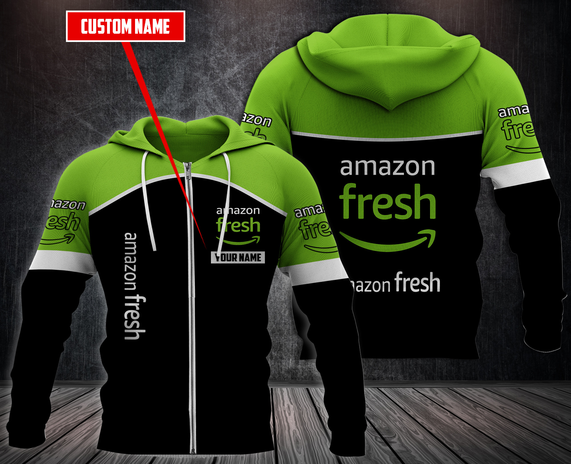 Personalized Amazon Fresh 3D Fleece Hoodie Personalized Amazon Fresh 3D Fleece Hoodie