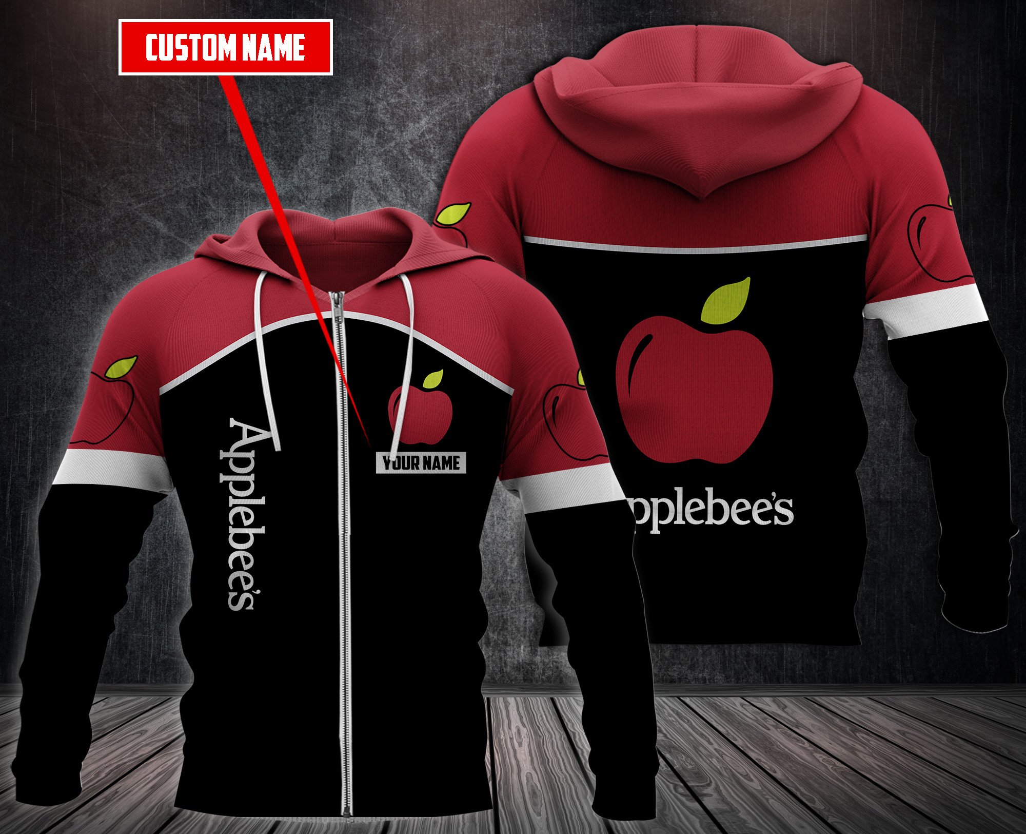 Personalized Applebees 3D Fleece Hoodie Personalized Applebees 3D Fleece Hoodie