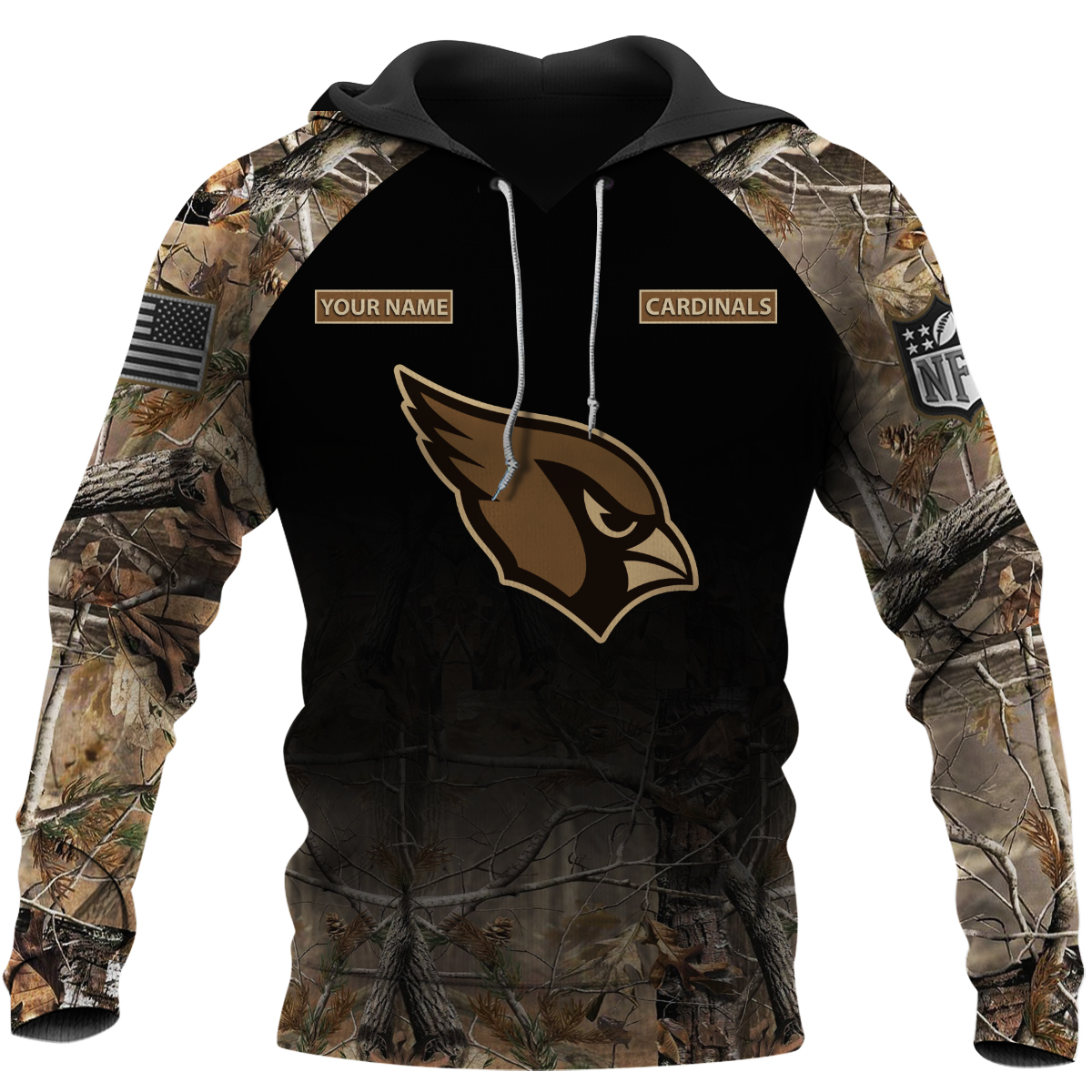 Personalized Arizona Cardinals Nfl Hunting Camo Custom 3D Shirt Personalized Arizona Cardinals Nfl Hunting Camo Custom 3D Shirt