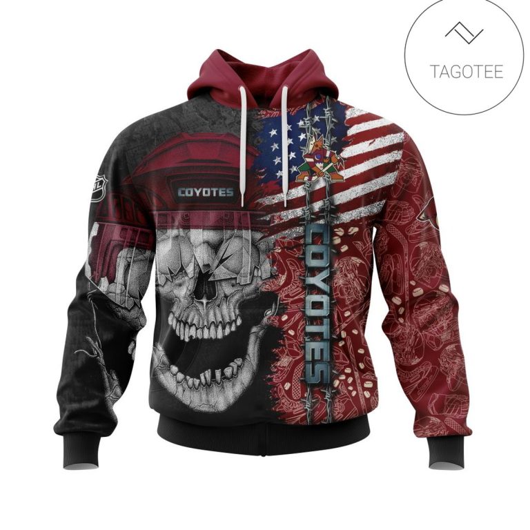Personalized-Arizona-Coyotes-Skull-Hoodie-1