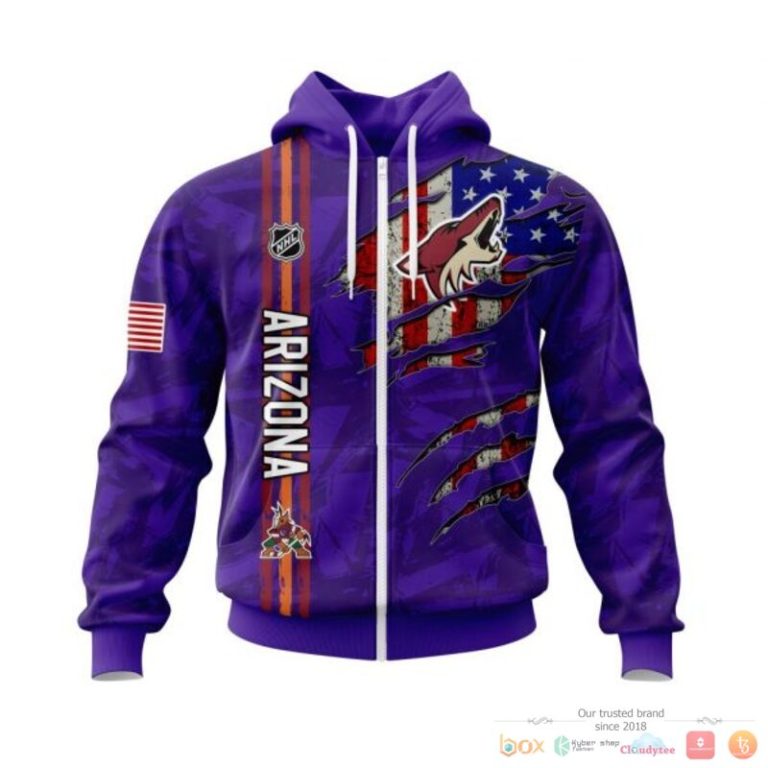Personalized-Arizona-Coyotes-With-American-Flag-3D-Shirt-Hoodie-2