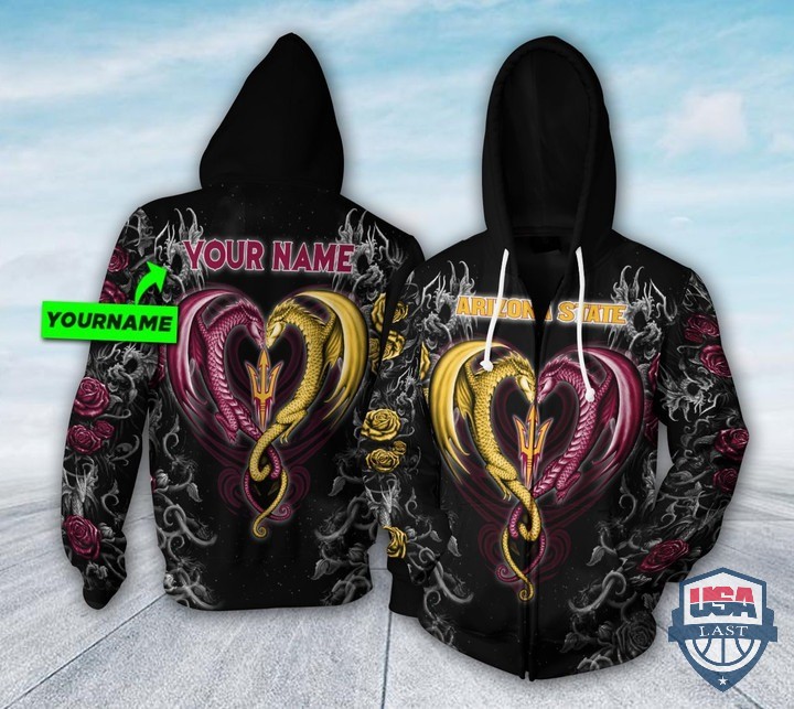 Personalized Arizona State Sun Devils Dragon Ncaa 3D Hoodie T-Shirt Personalized Arizona State Sun Devils Dragon Ncaa 3D Hoodie T-Shirt