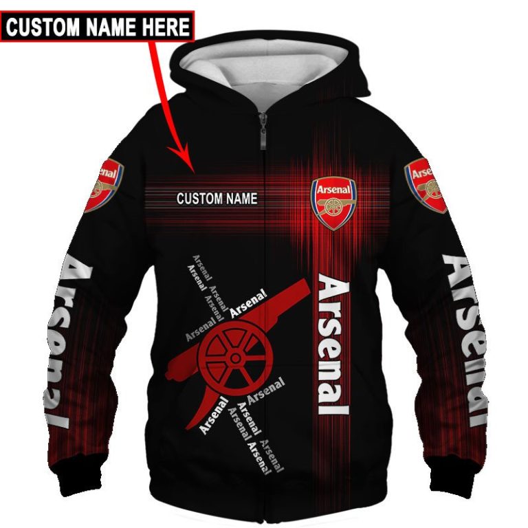 Personalized-Arsenal-Black-Custom-3D-Shirt-Hoodie-3