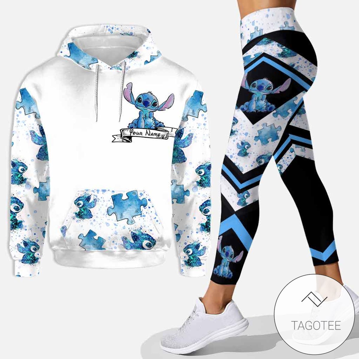 Personalized Autism Awareness Stitch Be You The World Will Adjust Hoodie And Leggings Personalized Autism Awareness Stitch Be You The World Will Adjust Hoodie And Leggings