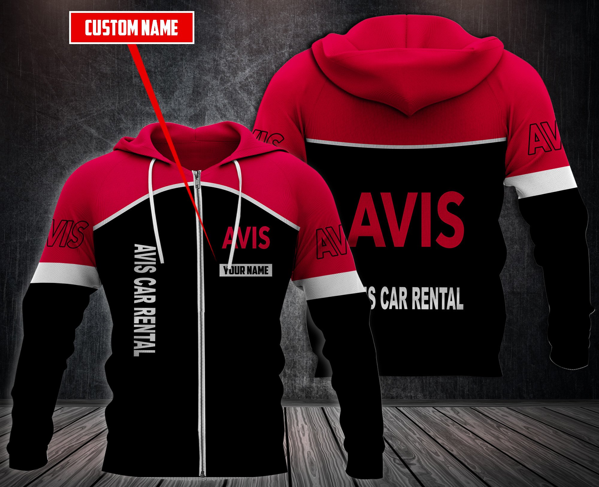Personalized-Avis-Car-Rental-Custom-Hoodie-Fleece-Hoodie-3